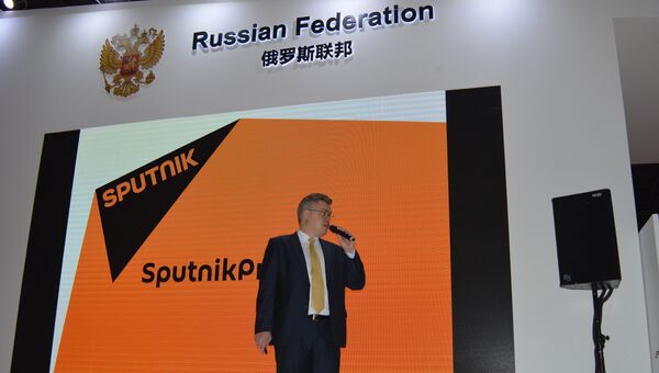 Руководитель Центра международных проектов Sputnik Василий Пушков на ЭКСПО в Шанхае