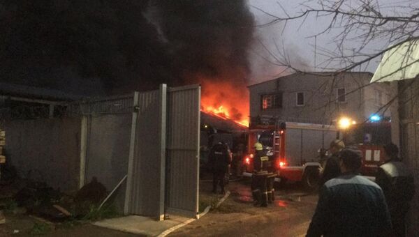 Пожар в цехе по производству пластмассы в подмосковной Балашихе. 9 ноября 2018