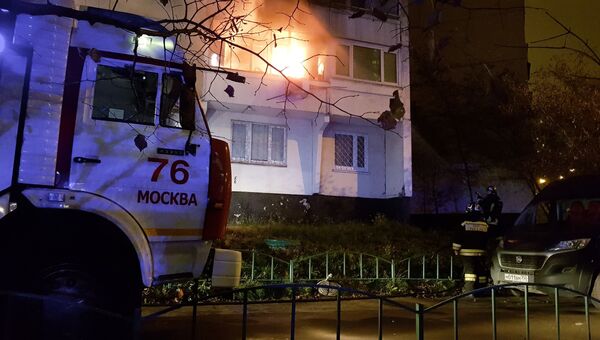 Пожар в жилом доме на юго-востоке Москвы. 10 ноября 2018