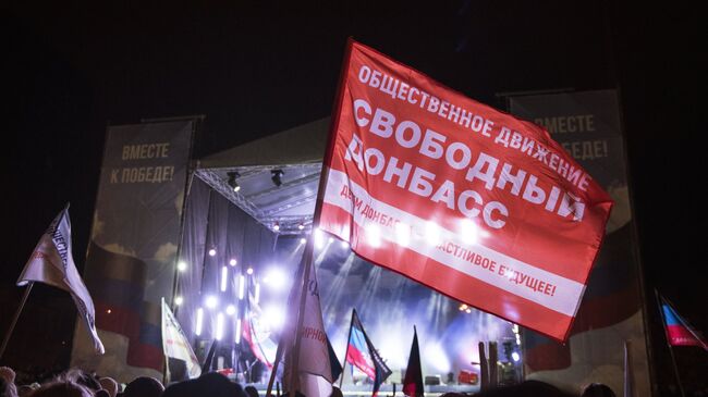 Праздничный митинг, посвященный выборам главы и депутатов Народного совета ДНР. Архивное фото