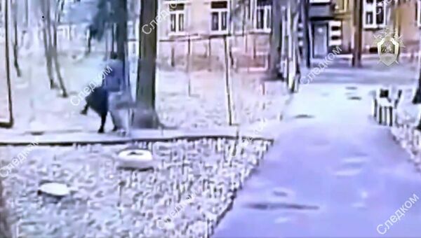 Стоп-кадр видео покушения на пенсионерку в Москве