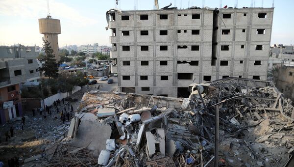 Последствия израильских авиаударов по сектору Газа. 13 ноября 2018