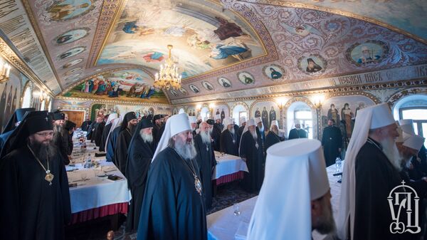 Заседание Священного Синода Украинской православной церкви в Киеве. Архивное фото