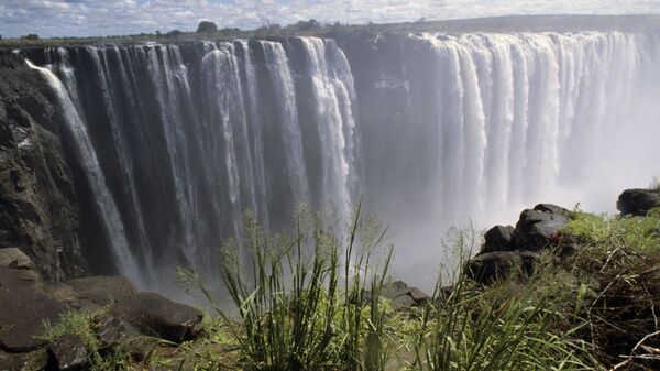 Водопад Виктория на реке Замбези в Южной Африке