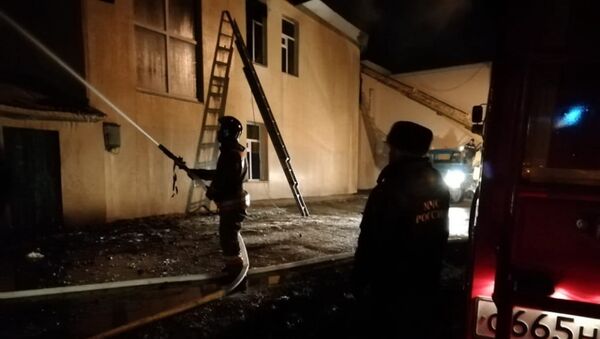 Ликвидация пожара в здании поликлиники в селе Шафраново Альшеевского района, Башкирия. 16 ноября 2018