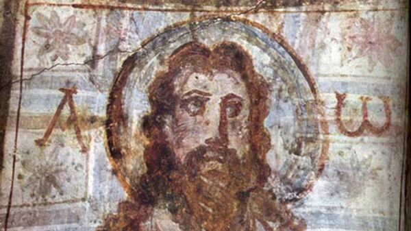 Фреска из катакомб святой Коммодиллы в Риме