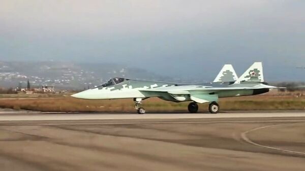 Новейший истребитель пятого поколения Су-57 в Сирии