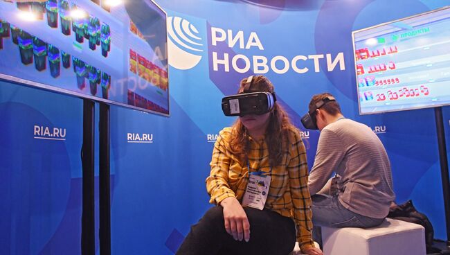 Стенд МИА Россия сегодня на Неделе российского интернета RIW-2018. Архивное фото