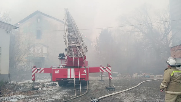 Пожар в заброшенном здании в Самаре. 22 ноября 2018