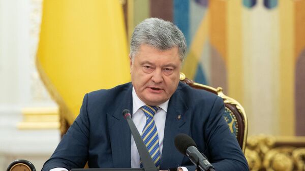 Президент Украины Петр Порошенко на заседании СНБО в Киеве