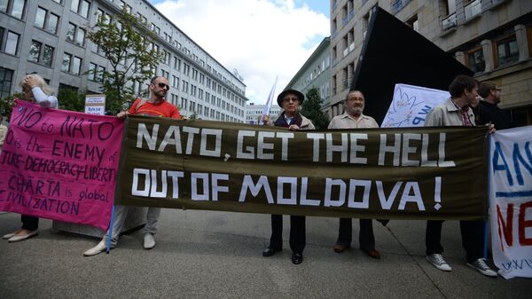 Акции протеста против вступления Молдавии в НАТО. Архивное фото