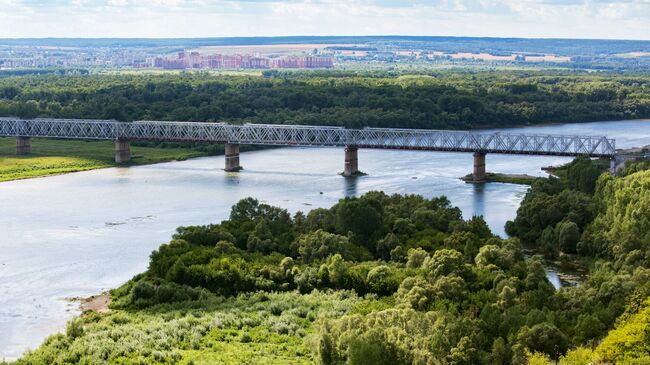 Вид со смотровой площадки в Уфе