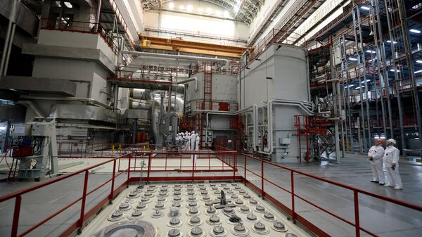Центральный зал 4-го энергоблока с реактором БН-800 Белоярской атомной электростанции 