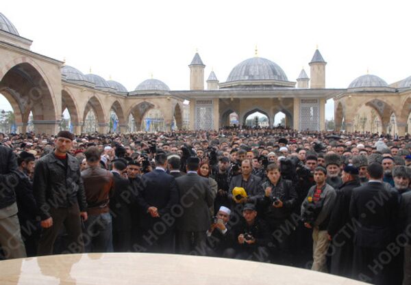 На церемонии открытия мечети имени первого президента ЧР Ахмада Кадырова в Грозном
