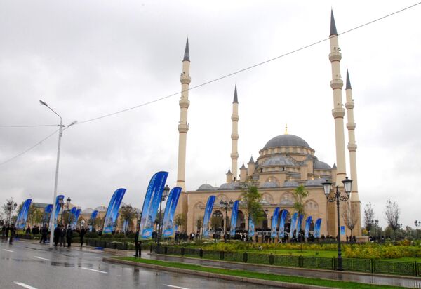 На церемонии открытия мечети Сердце Чечни в Грозном. Архив
