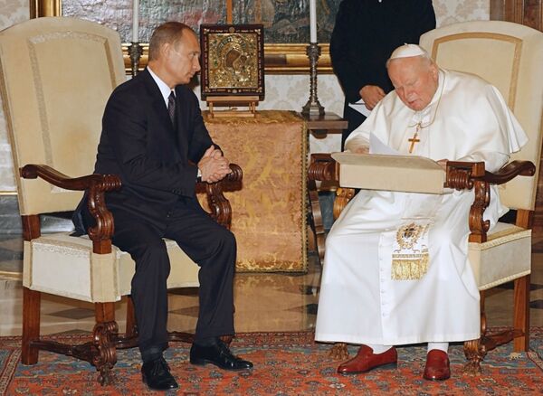 Встреча  В.Путина с Иоанном Павлом II в Ватикане