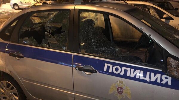 Автомобиль сотрудников Росгвардии Краснодара, которые подверглись нападению неизвестного. 29 ноября 2018