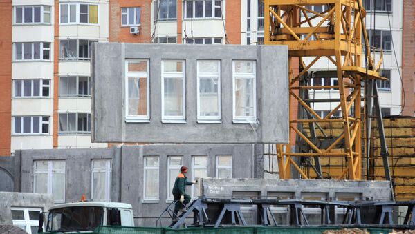 Строительство панельных домов в Москве. Архив