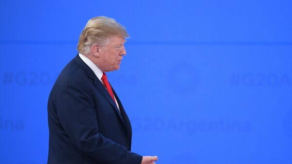 Президент США Дональд Трамп на церемонии встречи глав делегаций государств - участников Группы двадцати. 30 ноября 2018