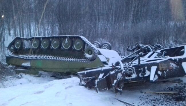 На месте схода вагонов в Называевском районе Омской области. 1 декабря 2018