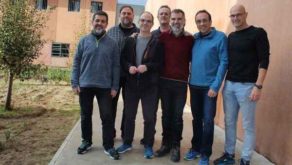 Каталонские политики в тюрьме Льедонерс. Архивное фото
