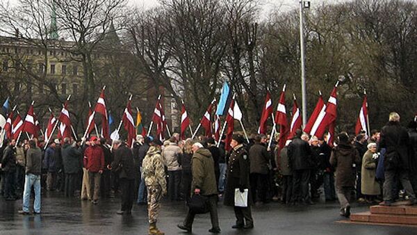 Шествие бывших участников латвийских формирований СС