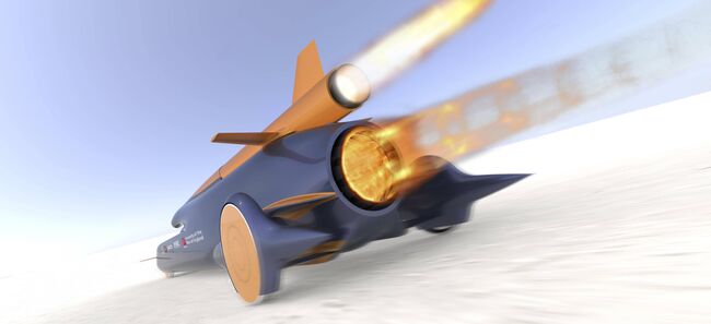 Автомобиль Bloodhound SSC, который должен побить мировой рекорд, развивая скорость более 1600 километров в час