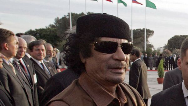 Лидер ливийской революции Муамар Каддафи. Архив