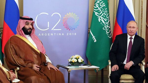 Президент РФ Владимир Путин и наследный принц Саудовской Аравии  Мухаммед бен Сальман аль Сауд