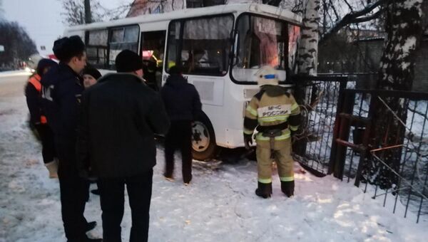 ДТП с пассажирским автобусом в Вичуге, Ивановская область. 4 декабря 2018