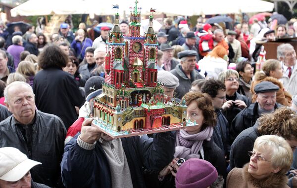 Вертеп на рождественской ярмарке в Кракове