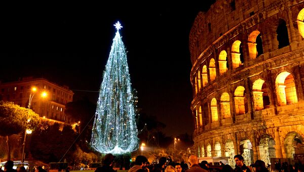 Рождественская елка в Риме, Италия