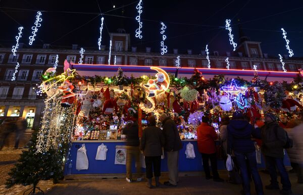 Рождественская ярмарка в Мадриде, Испания