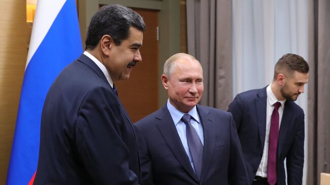 Президент России Владимир Путин и президент Венесуэлы Николас Мадуро во время встречи. 5 декабря 2018