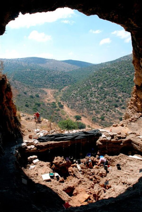 Пещера, где израильские археологи нашли могилу шамана