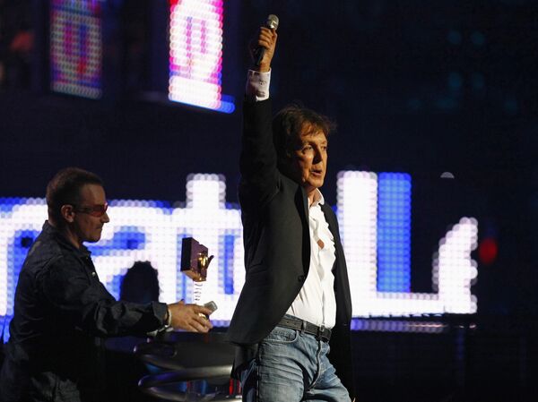 Пол Маккартни на церемонии вручения музыкальных наград MTV Europe Music Awards 