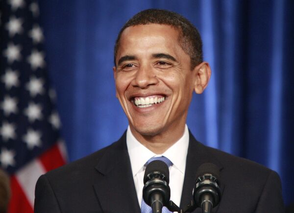 Избранный президент США Барак Обама во время своей первой пресс-конференции в Чикаго