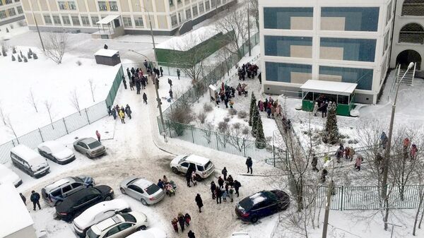 Эвакуация в московской школе № 1359