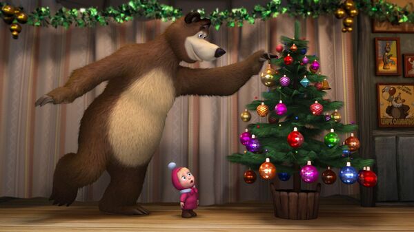 Кадр из мультфильма Маша и Медведь