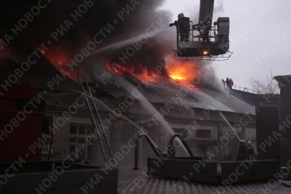 Пожар на рынке Каширский двор 