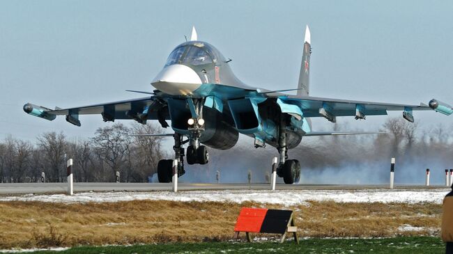 Опубликованы кадры командирских вылетов на Су-34