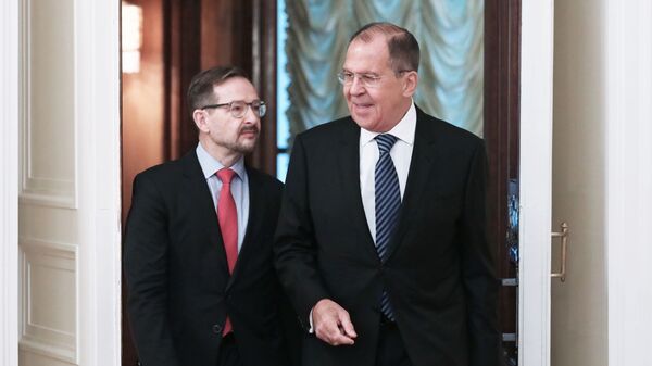 Встреча главы МИД РФ С. Лаврова с Генсекретарем ОБСЕ Т. Гремингером