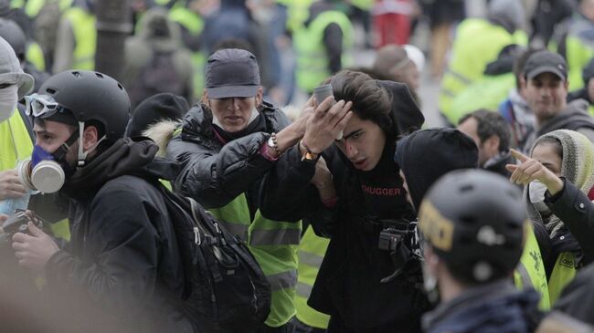 Акция протеста автомобилистов в Париже