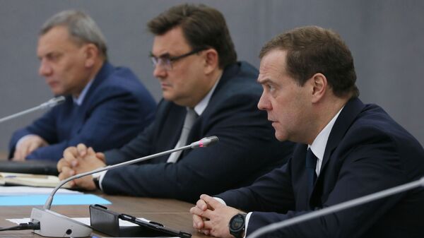 Председатель правительства РФ Дмитрий Медведев проводит совещание по вопросам развития Арктики. 11 декабря 2018
