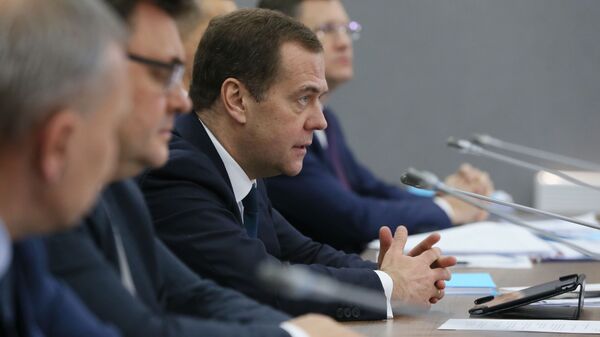  Председатель правительства РФ Дмитрий Медведев проводит совещание по вопросам развития Арктики. 11 декабря 2018