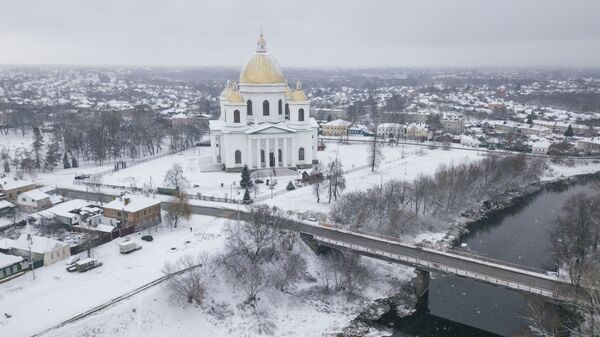 Троицкий собор на реке Цна в городе Моршанск на севере Тамбовской области