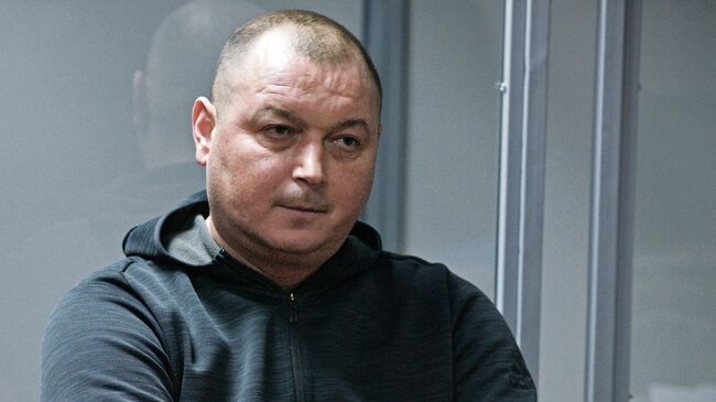 Капитан сейнера Норд Владимир Горбенко  в Оболонском суде Киева. 12 декабря 2018