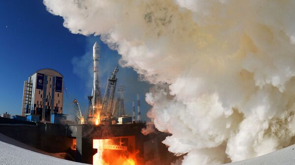 Запуск ракеты Союз с космодрома Восточный