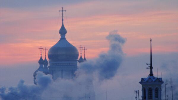 Вид на Спасо-Преображенский собор в Хабаровске