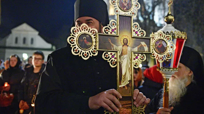 Богослужение в Киево-Печерской лавре